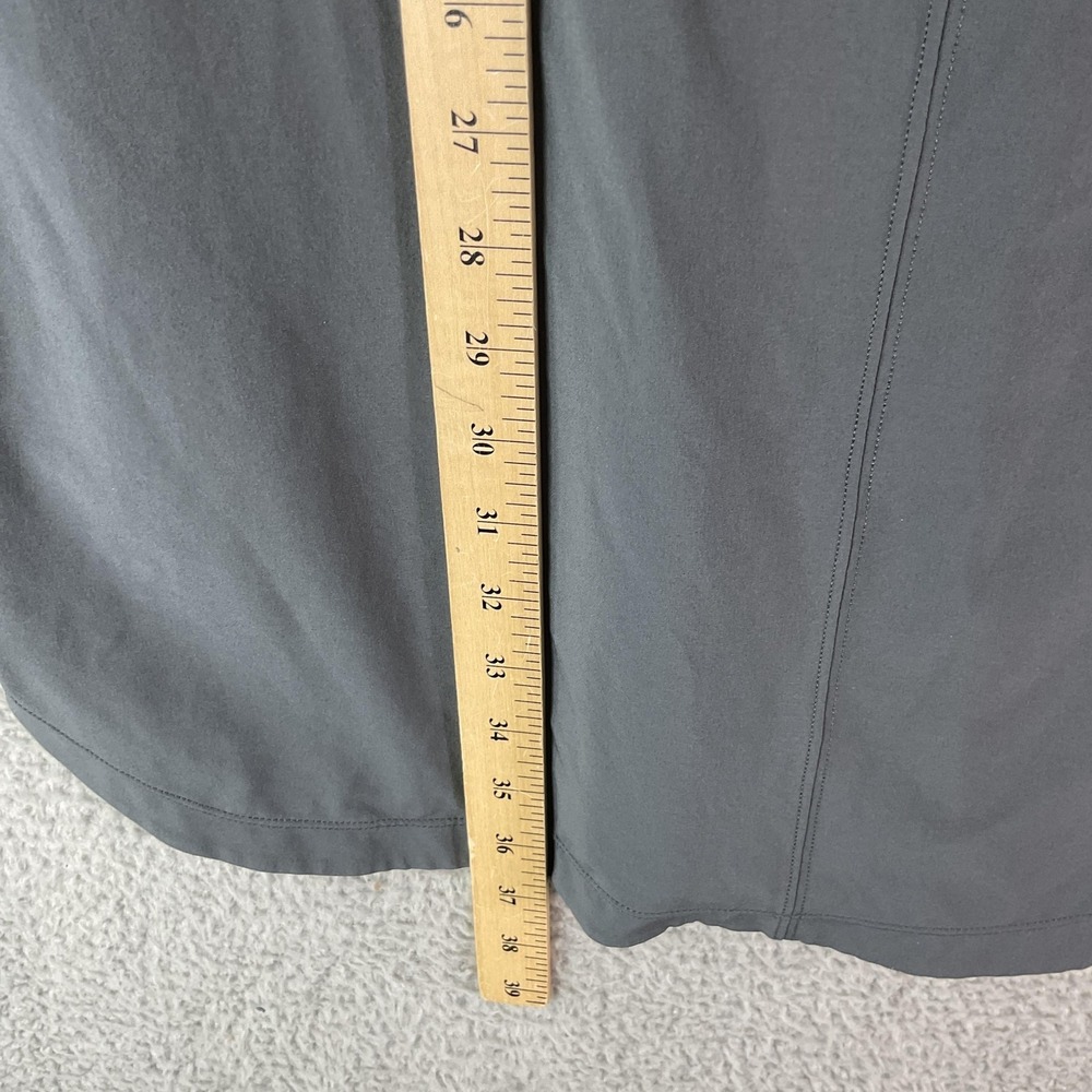 PrAna Shirt Dress Womens S Gray Athletic Pockets Snaps Travel Hiking Camping - Picture 6 of 8